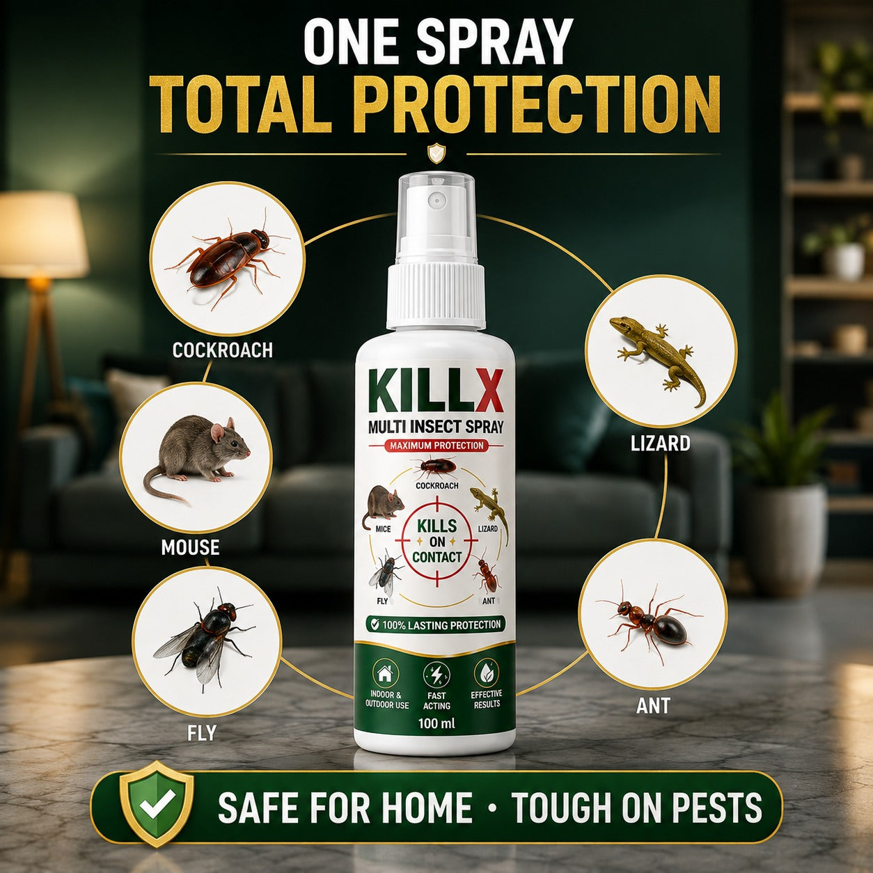KillX Multi Insect Spray 100ml Each Pack Of 3