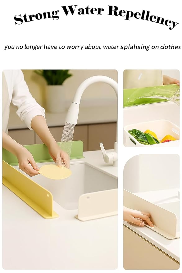 Kitchen Silicone Sink Splash Guard - Pack 2
