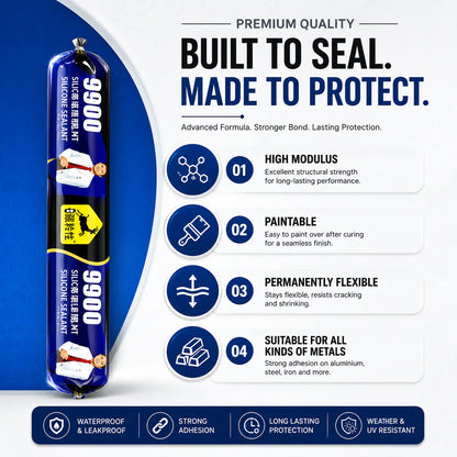 Waterproof Silicone Sealant for Roof & Leak Repair (Flexible & Paintable)