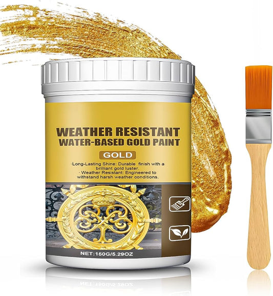 Water Resistant Water Based Gold Paint pack of 2