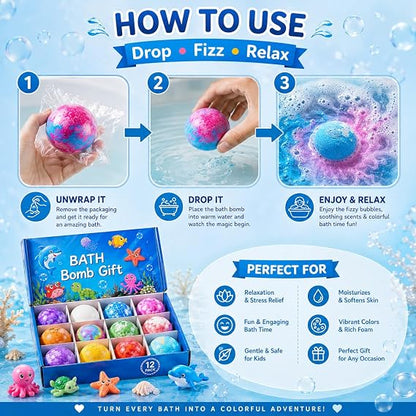 Kids Bath Bomb Gift Set Any 3 Random Bath Bombs