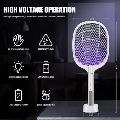 Electric Mosquito Killer Racket Handheld Fly Swatter Bat