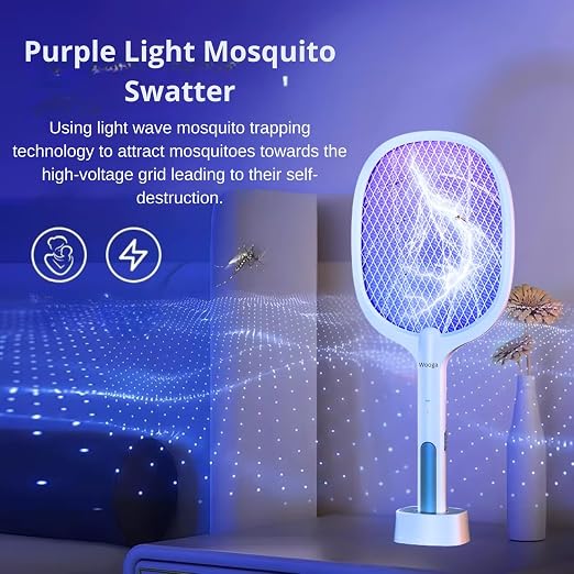 Electric Mosquito Killer Racket Handheld Fly Swatter Bat