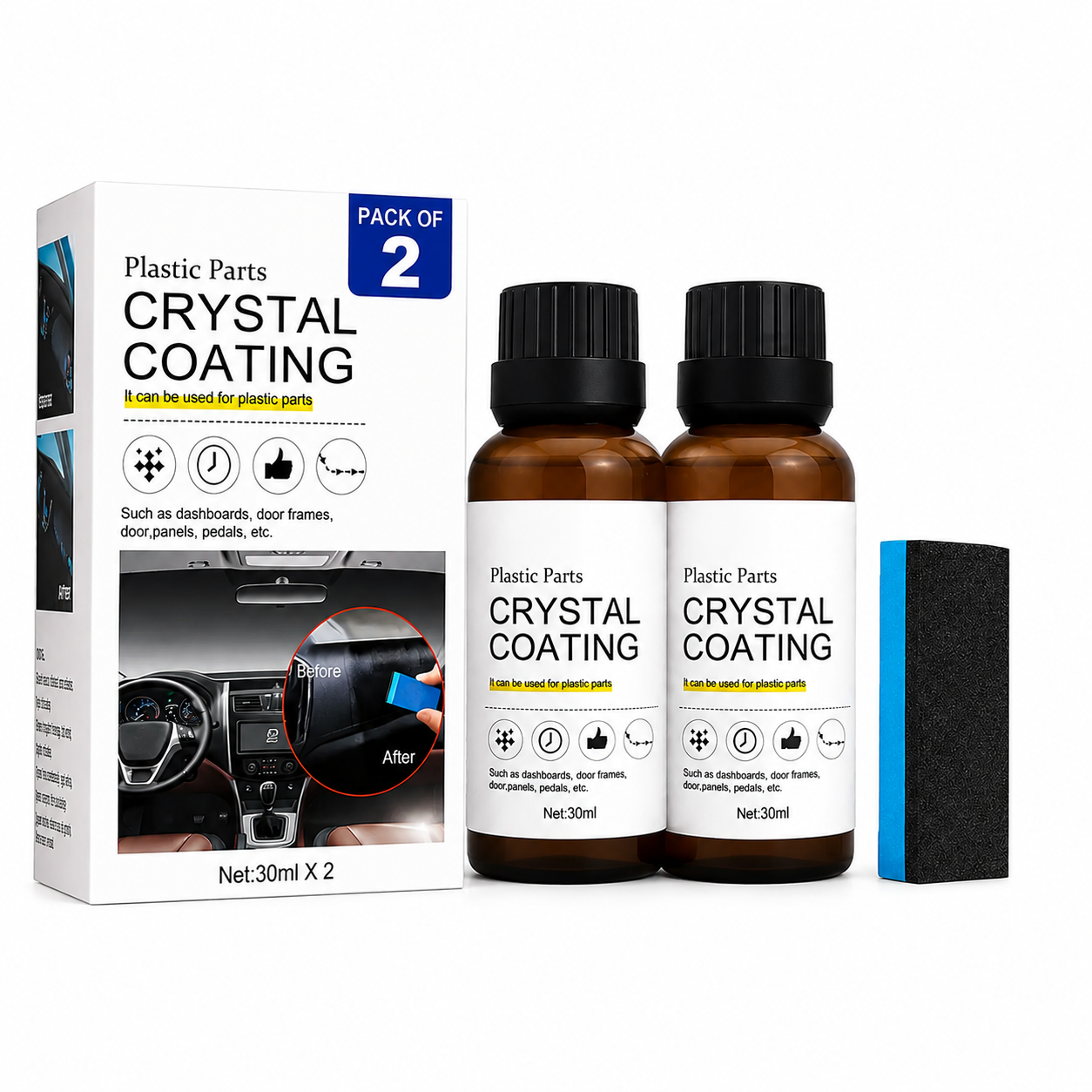 Crystal Coating 30ml Each Pack Of 2