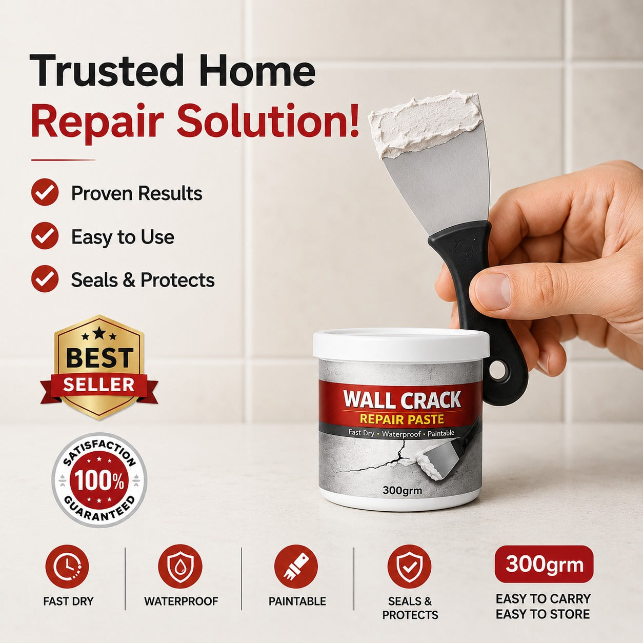 Wall Crack Repair Paste 300g Each Pack Of 2
