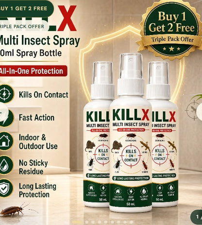 KillX Multi Insect Spray 100ml Each Pack Of 3