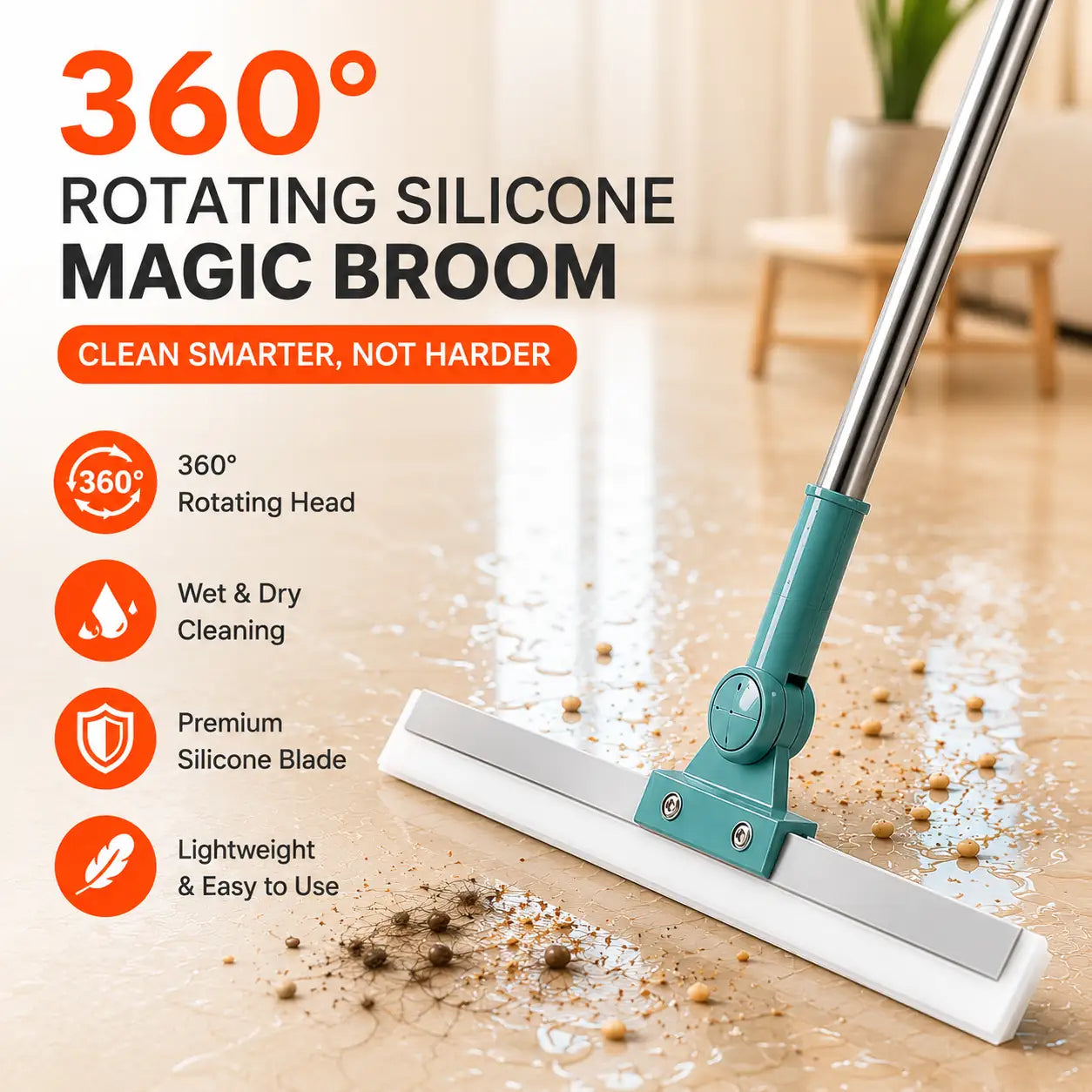 Multifunctional Silicon Magic Broom Sweeper Wiper
