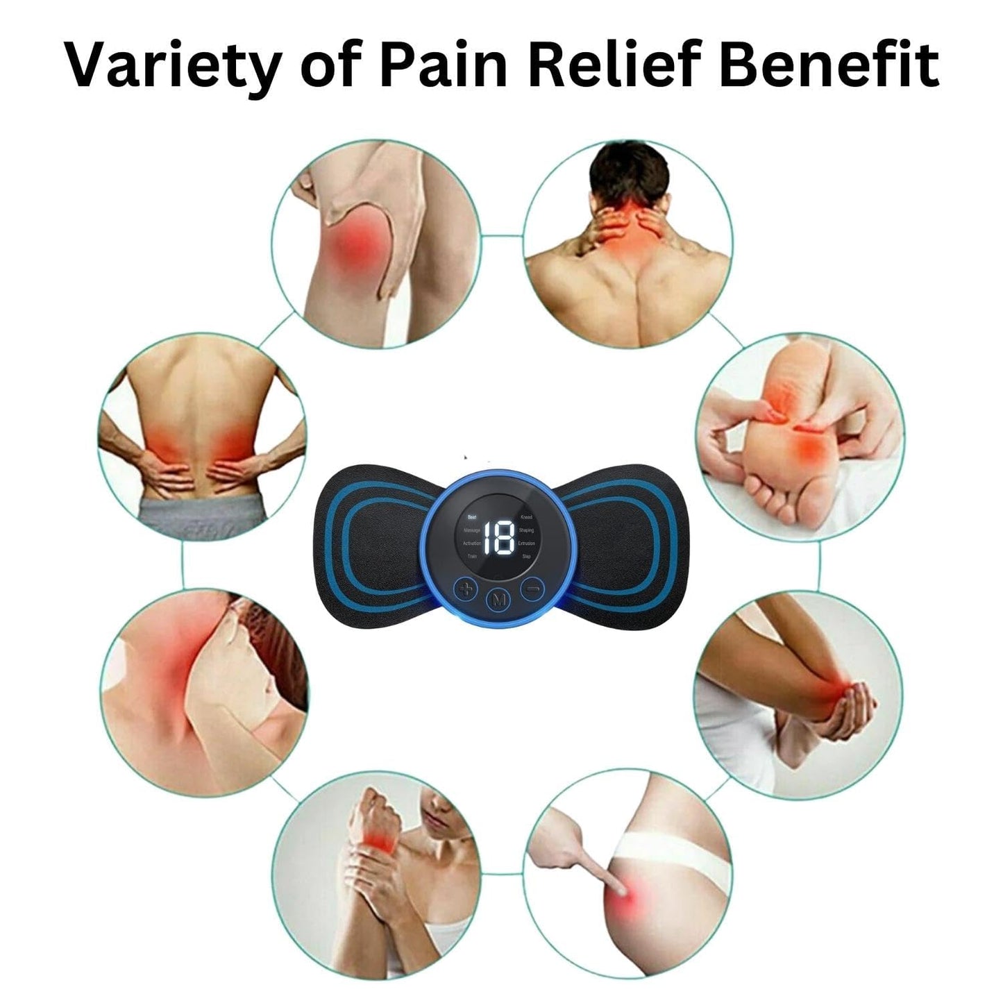 Rechargeable Butterfly Massager for Pain Relief