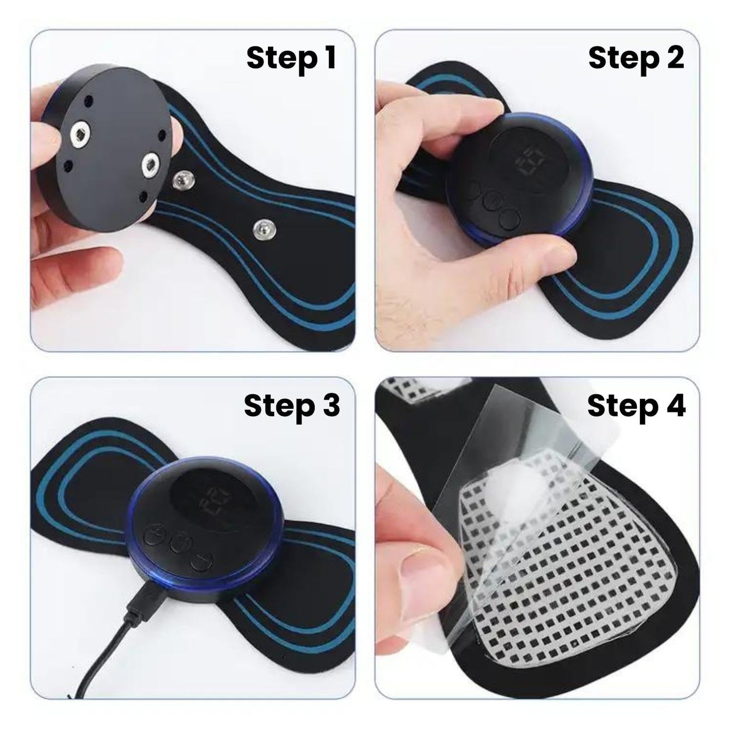 Rechargeable Butterfly Massager for Pain Relief