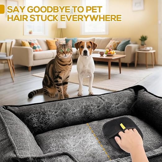 Pet Hair Removal Glove fot for Couch, Clothes, Car, Carpet, Bed, Furniture - Pack of 2