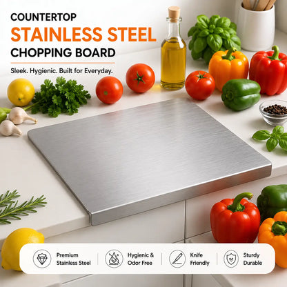 Large Countertop Stainless Steel Chopping Board - 35*31 CM