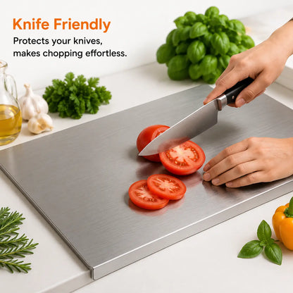 Large Countertop Stainless Steel Chopping Board - 35*31 CM