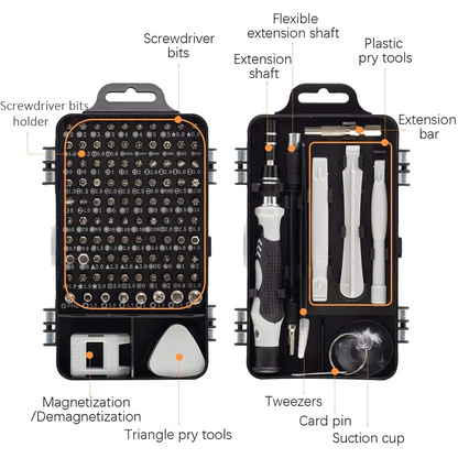 115-in-1 Screwdriver Set – Magnetic Precision Tool Kit for Mobile, PC, Glasses, Laptop, and Digital Watch Repair