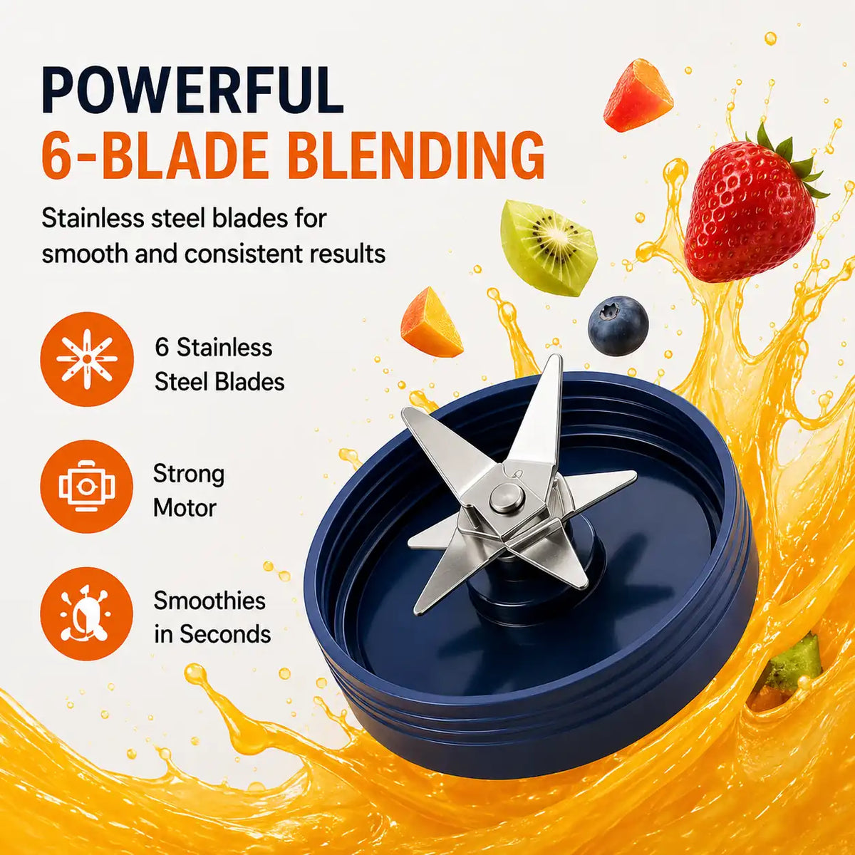Portable Juicer Blender for Smoothies, Shakes and Fresh Juices