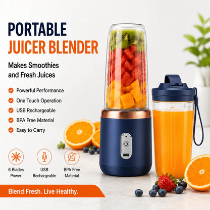 Portable Juicer Blender for Smoothies, Shakes and Fresh Juices