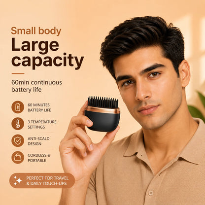 Mini Cordless Hair Straightener Comb