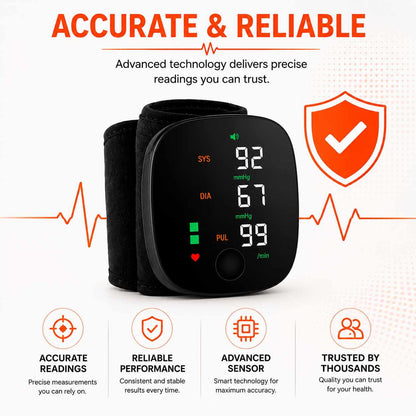 USB-C Rechargeable Wrist Blood Pressure Monitor