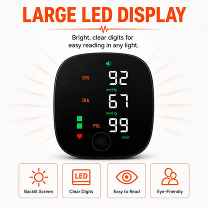 USB-C Rechargeable Wrist Blood Pressure Monitor