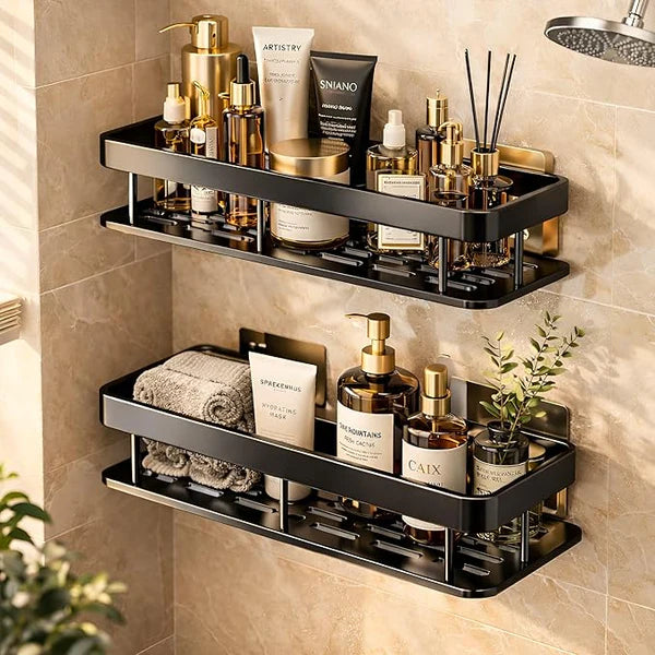 Self Adhesive Bathroom Shelf for Wall (pack of 2)