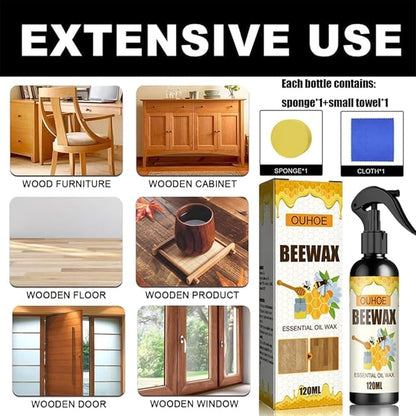 Beewax Spray Furniture Polish, Wood Cleaner, Wood Floor Polish - Buy 1 Get 1 Free