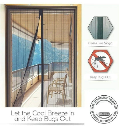 Mesh Screen Net Home Magnetic Foldable Anti Mosquito Door Curtains 100*210CM