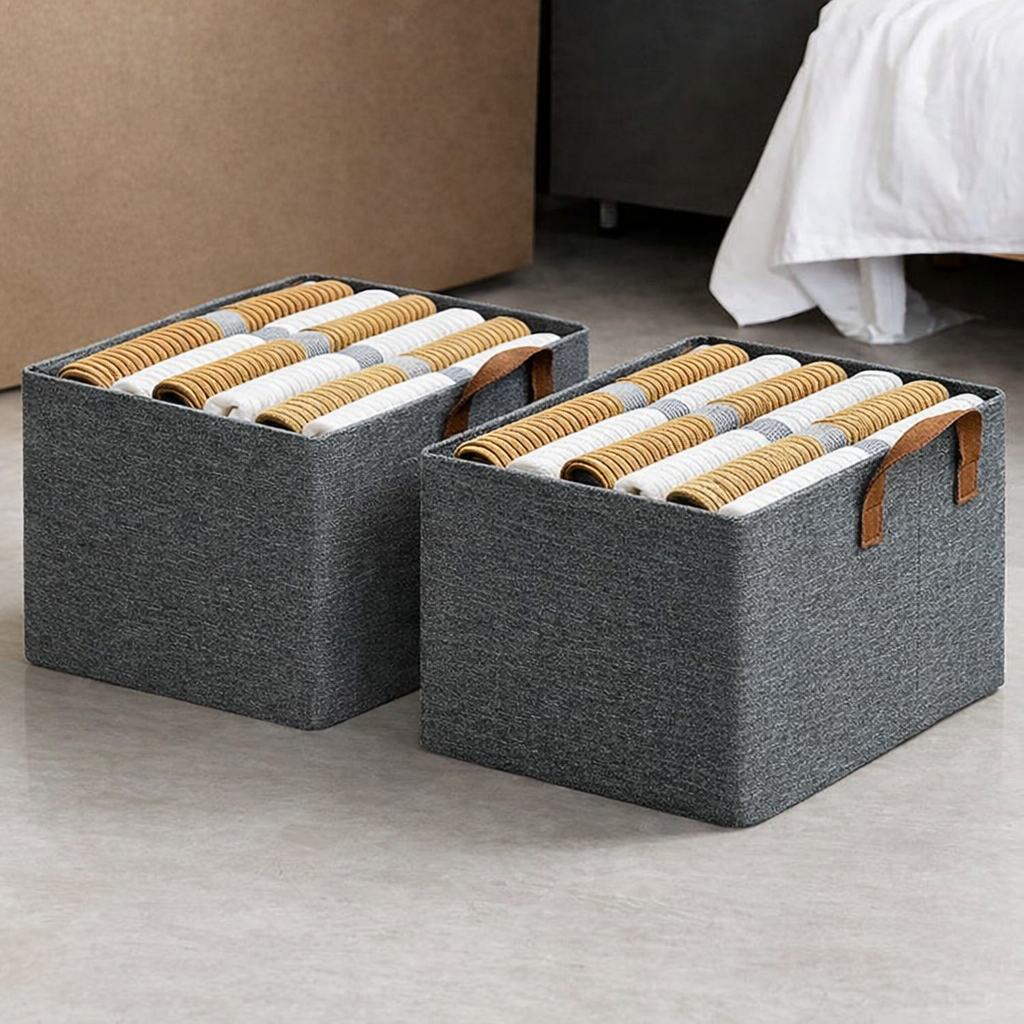 Foldable Cloth Storage Basket - pack of 2