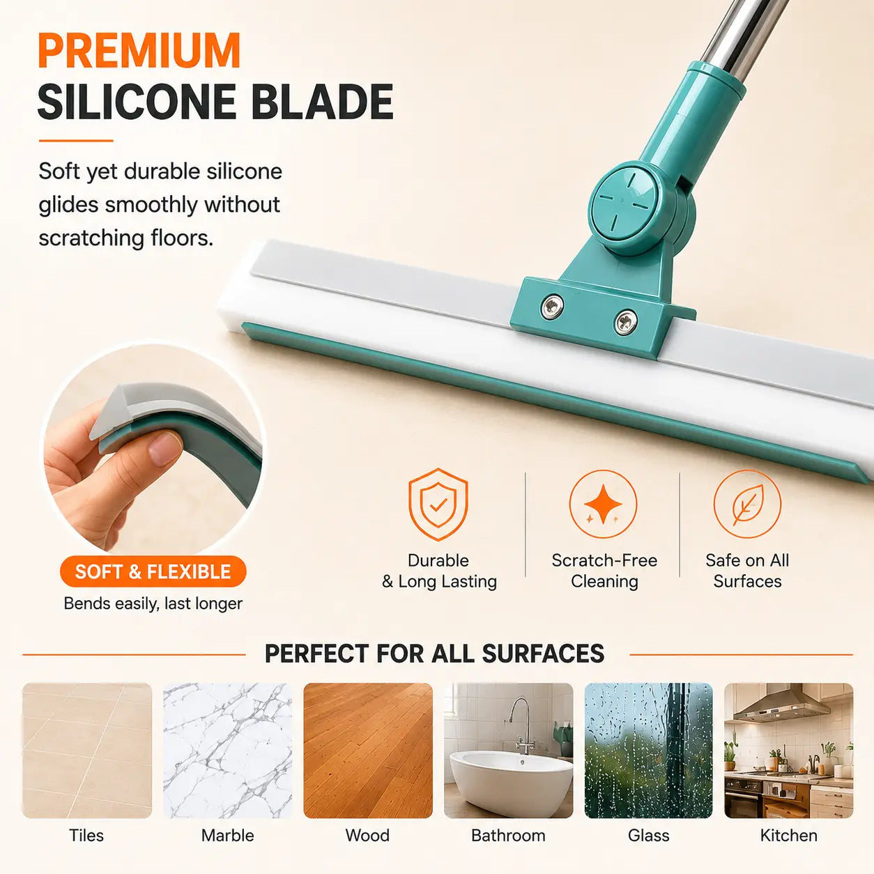 Multifunctional Silicon Magic Broom Sweeper Wiper